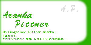 aranka pittner business card